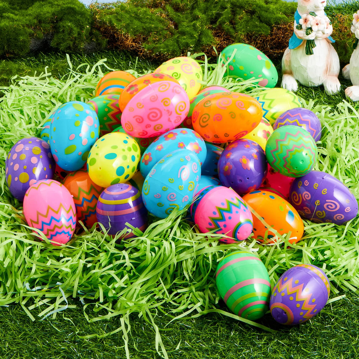 36 Pcs Plastic Jumbo Easter Eggs U699