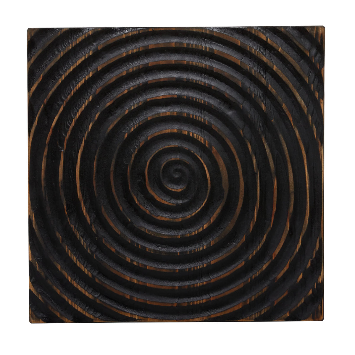 Black Wood Carved Accent Table L571543
