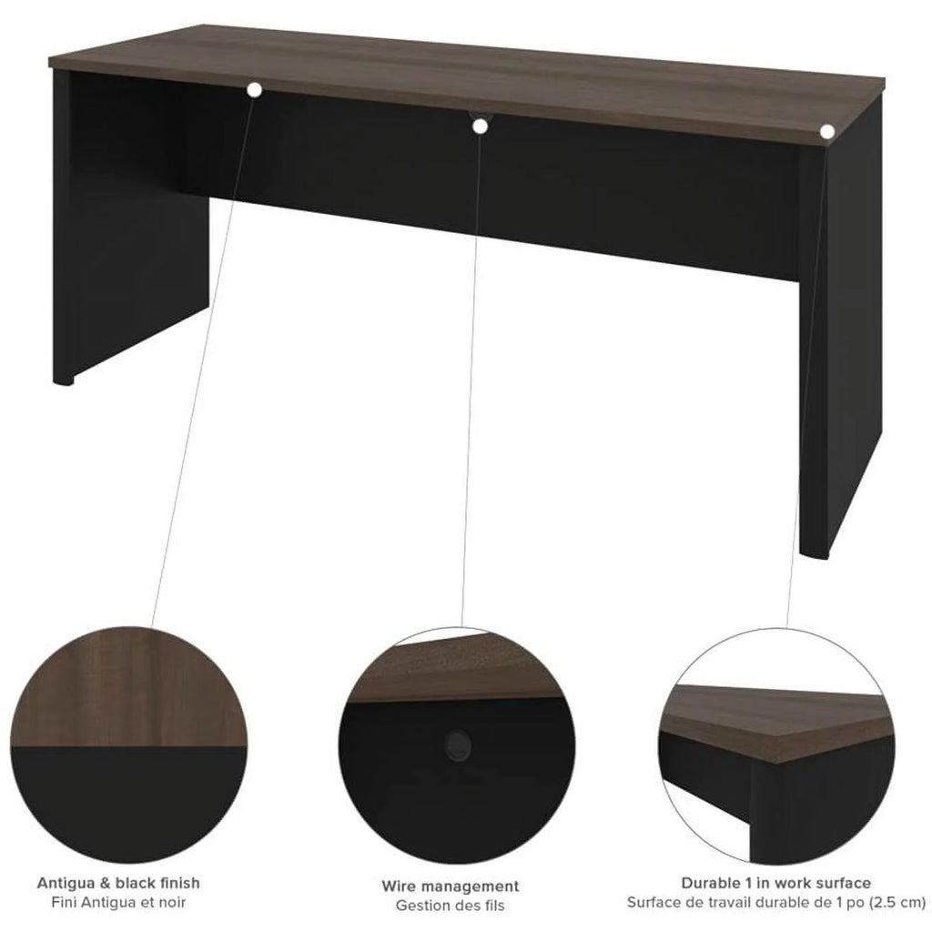 5 Piece L Shaped Computer Desk with Hutch L978