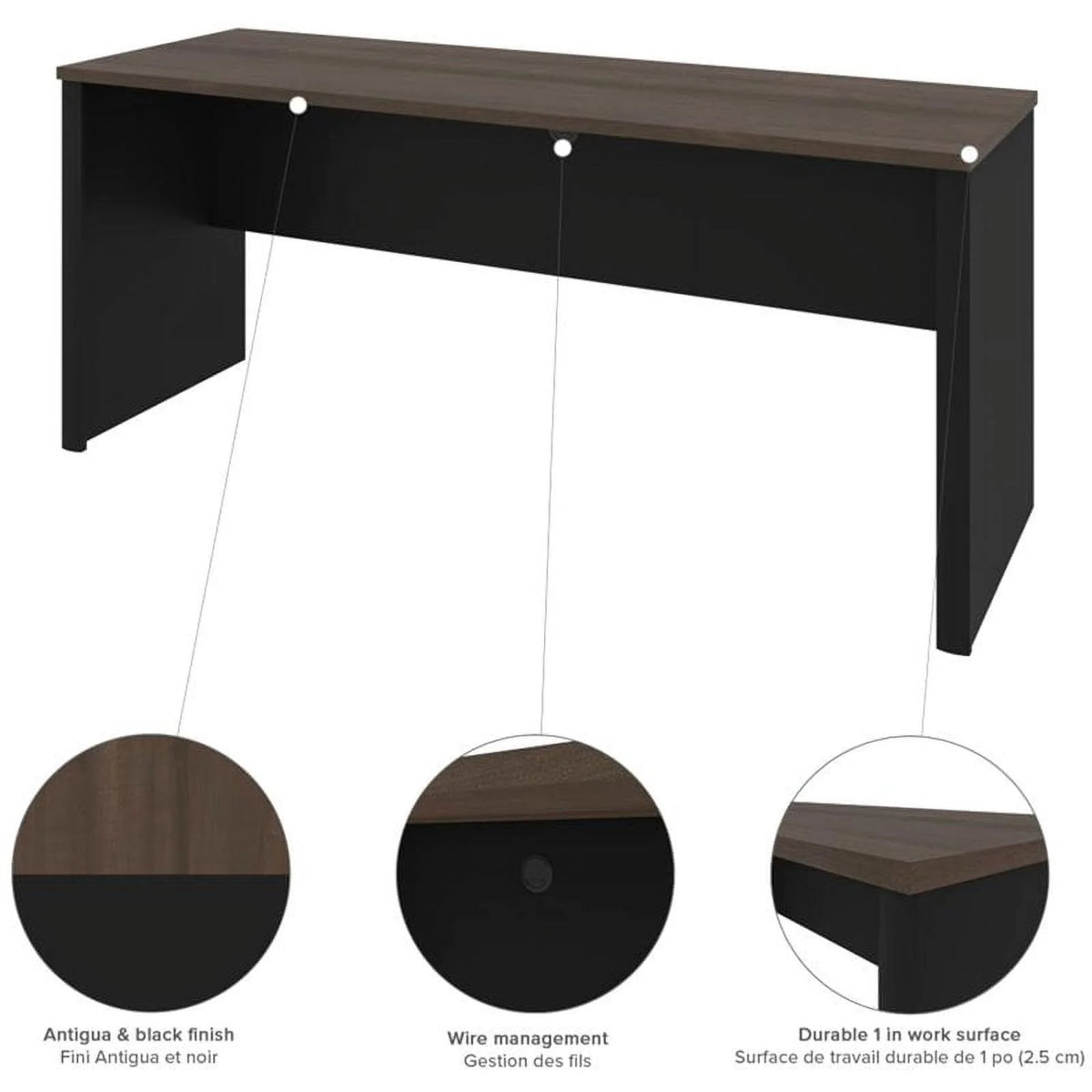 5 Piece L Shaped Computer Desk with Hutch L978