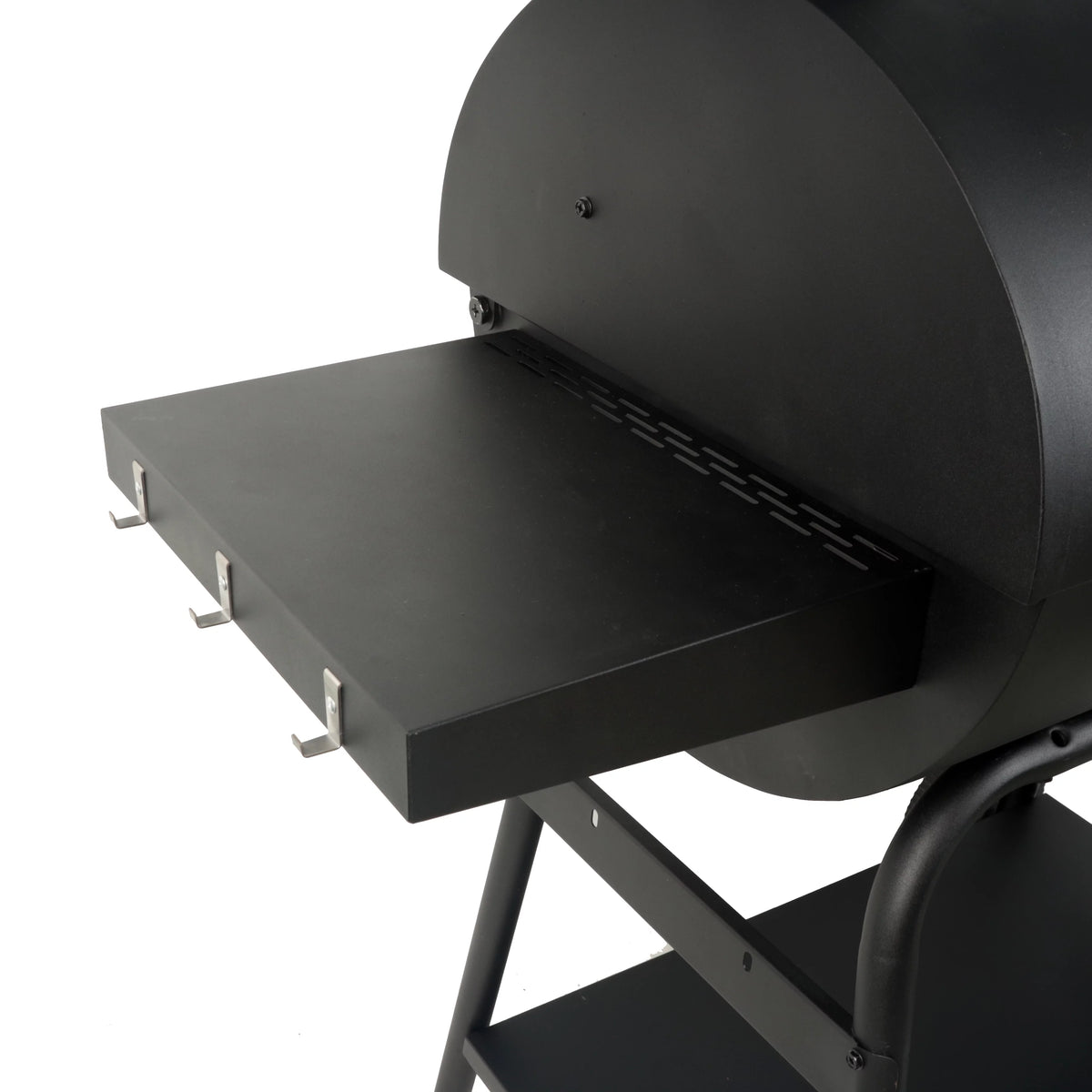 28 Offset Steel Charcoal Smoker Grill with Side Firebox, Black G2779