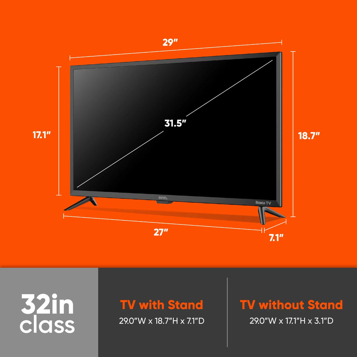 32" Class HD LED Roku Smart Television W9302
