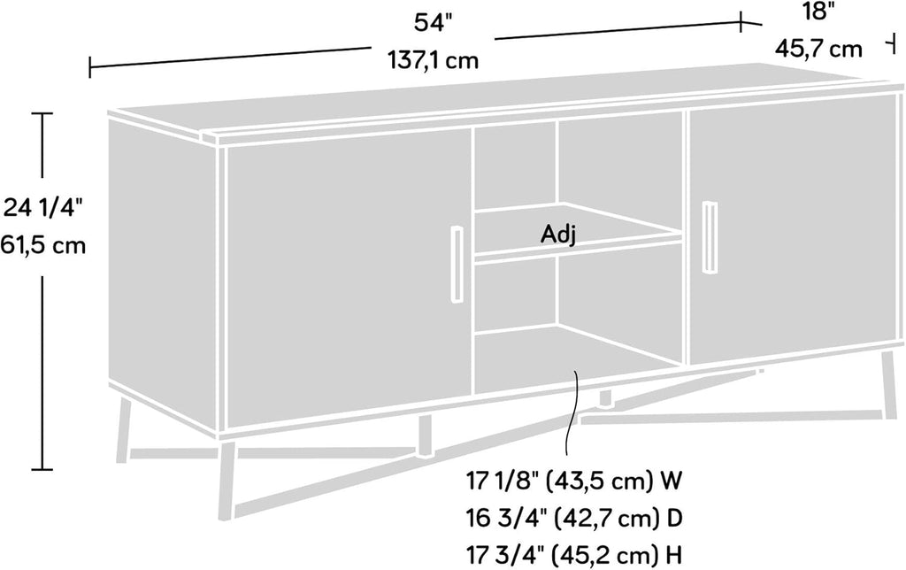 Credenza, Brew Oak Finish F36065