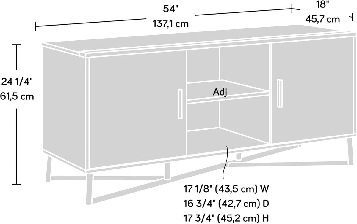 Credenza, Brew Oak Finish F36065