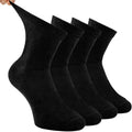 4 Pack Non-binding Cotton Crew Socks E4972