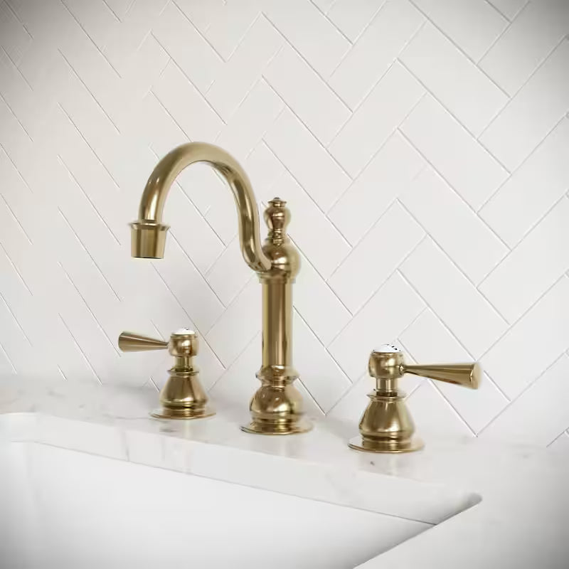 Adjustable Widespread 2-Handle High Arc Lavatory Faucet H18589