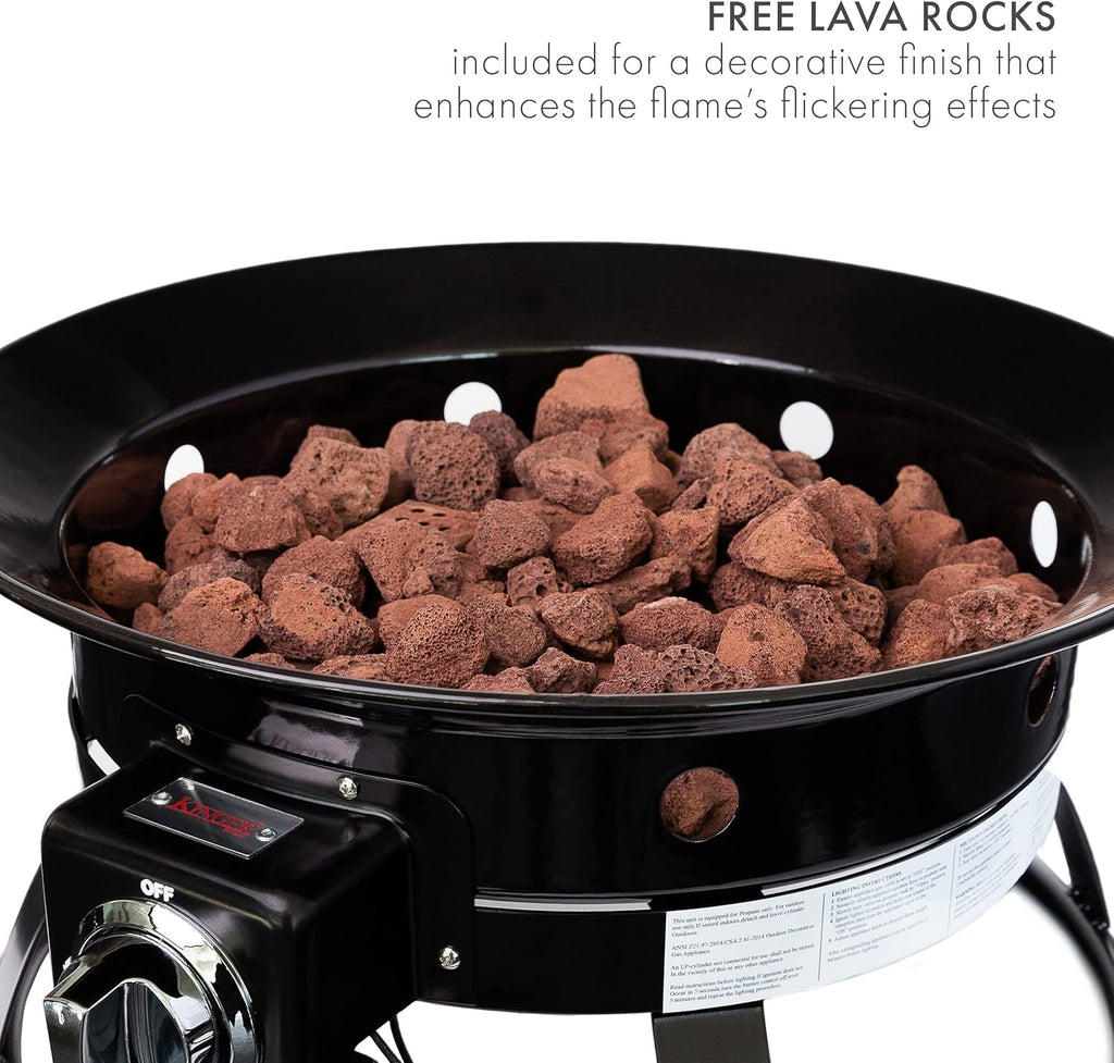 Portable Propane Fire Pit with Carrying Strap, 52,000 Btu V4358