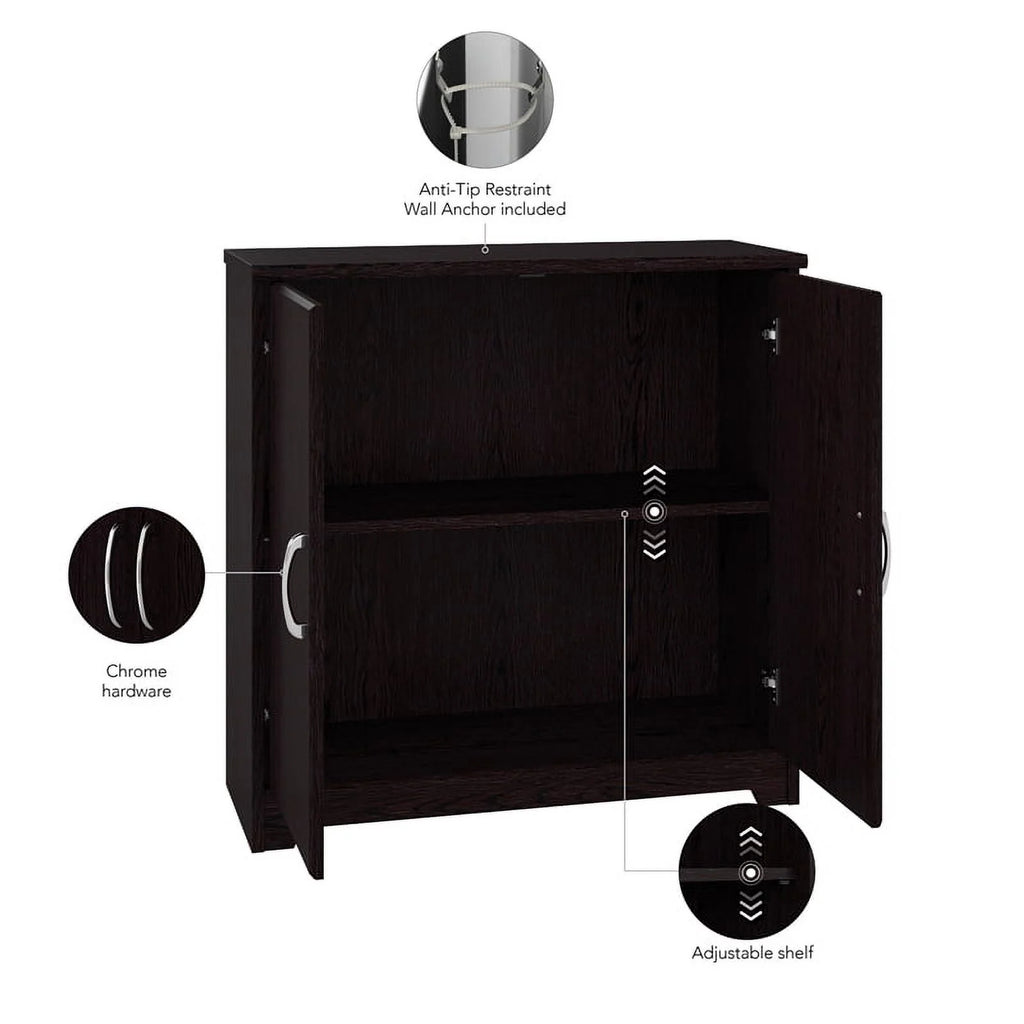 Espresso Engineered Wood Bathroom Storage Cabinet K438748