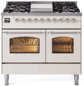 Antique White Dual Fuel Natural Gas Range L240