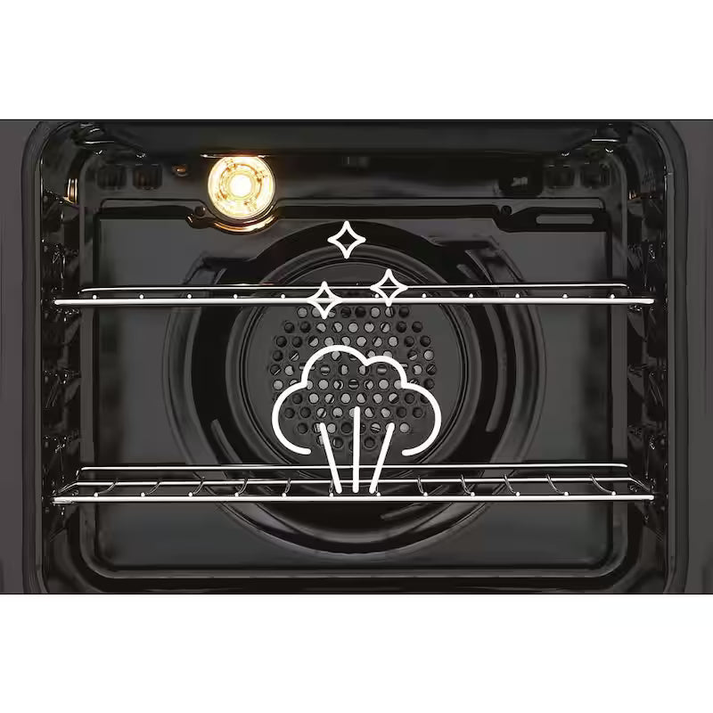 24 in. Single Gas Built-In Wall Oven with Air Fry Self-Cleaning in White P70791
