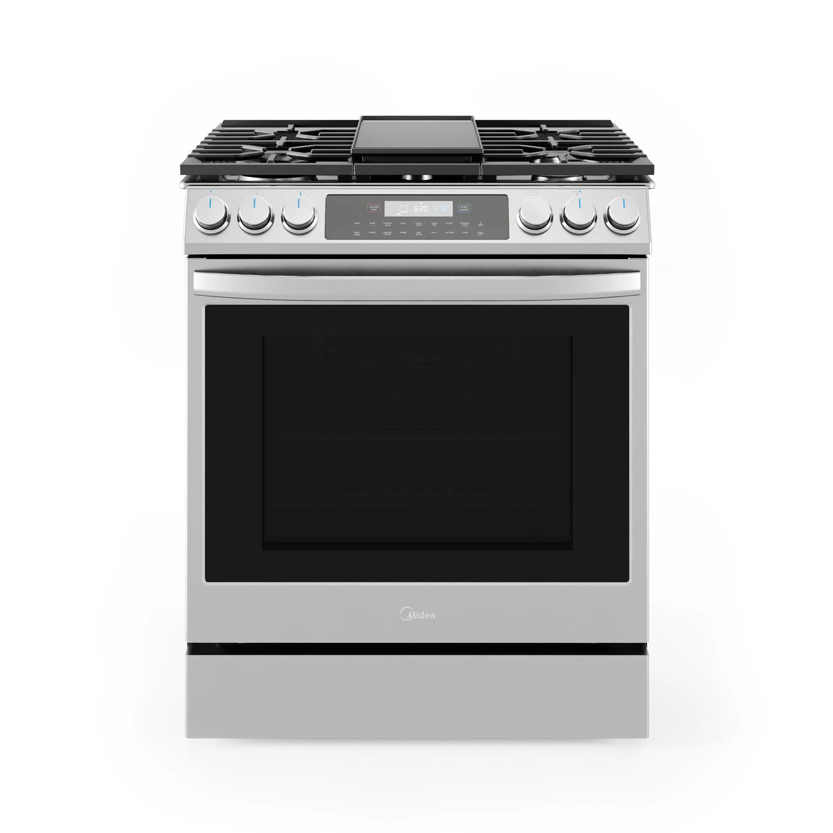 30 In. Slide-In Gas Range with 5 Burners and 6.1 cu. ft. Self-Cleaning Oven in Stainless Steel H6296
