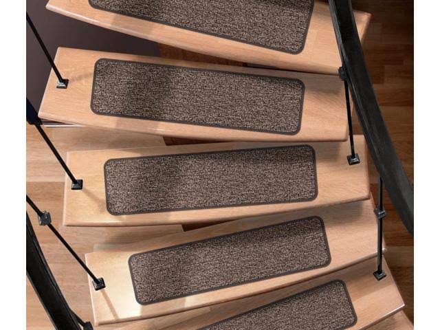 Set of 12 Attachable Indoor Carpet Stair Treads Y10290