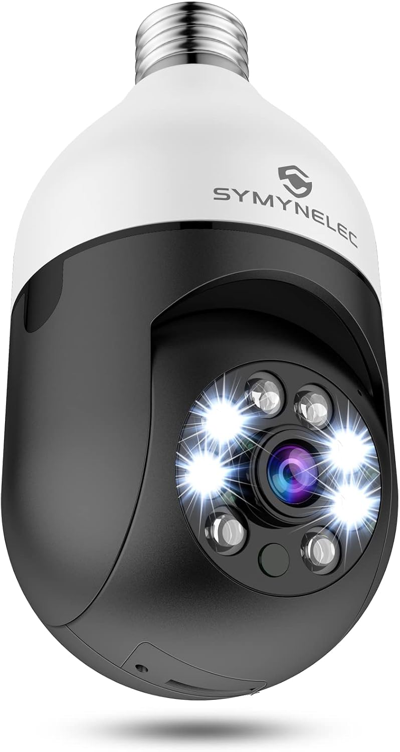 Light Bulb Security Camera 360 Degree 1080P WiFi Indoor Outdoor J481999