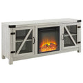 Glass Door Fireplace Console D1123