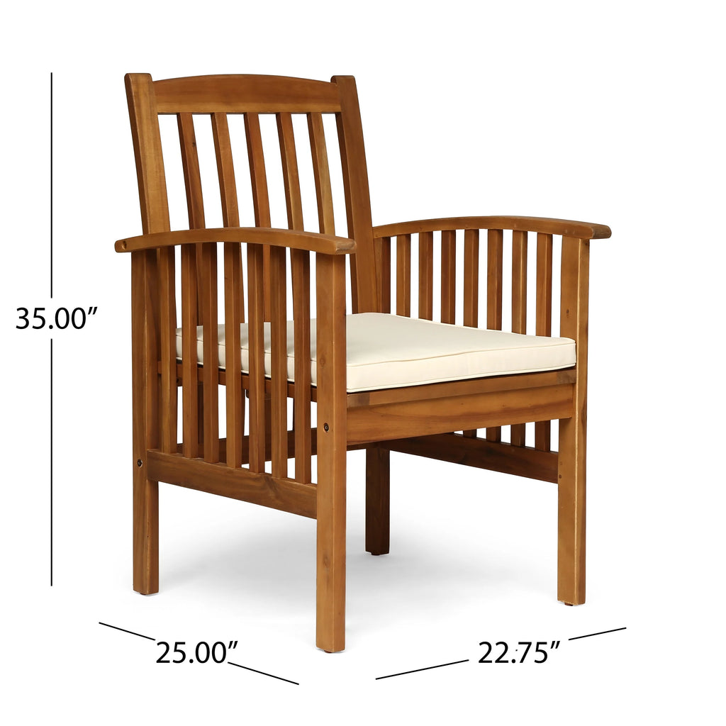 6-Seater Acacia Dining Set with Oval Table T137