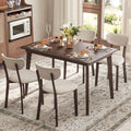Mid-Century Modern Round 3-Piece Dining Table Set with 2 Chairs W93630