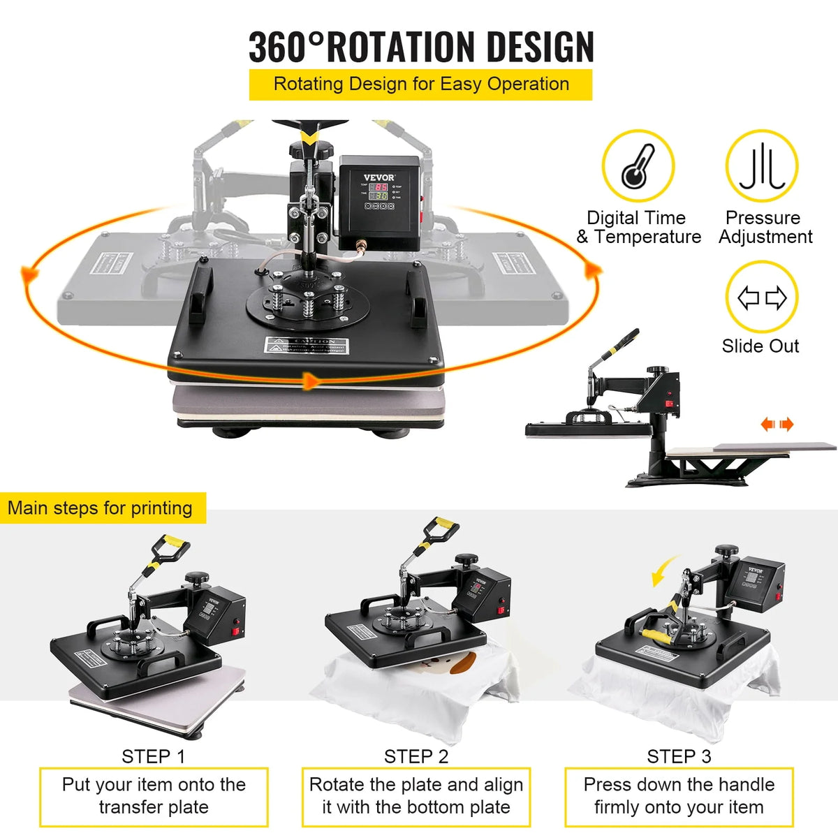12 x 15 inch 5 in 1 Heat Press Machine L83338