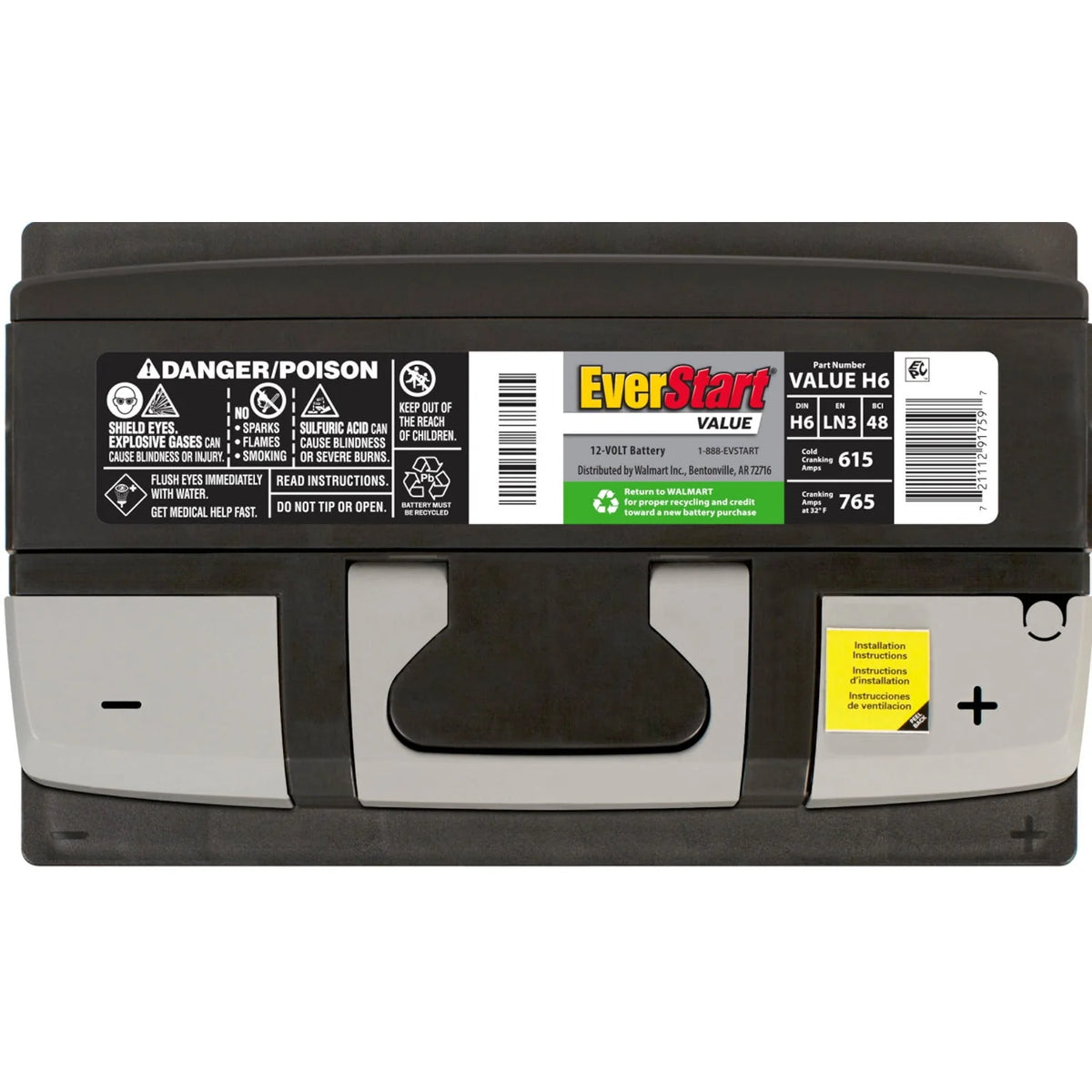 Lead Acid Automotive Battery 12 Volt 615 CCA K3121