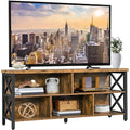 Gray TV Stand up to 65 Inch with Storage Compartments V77727