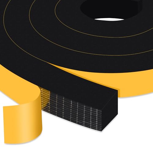 Weather Stripping Door Seal Strip, Strong Adhesive, Lightproof, Noise-Reduction, Weatherproof Foam Tape Insulation R2257