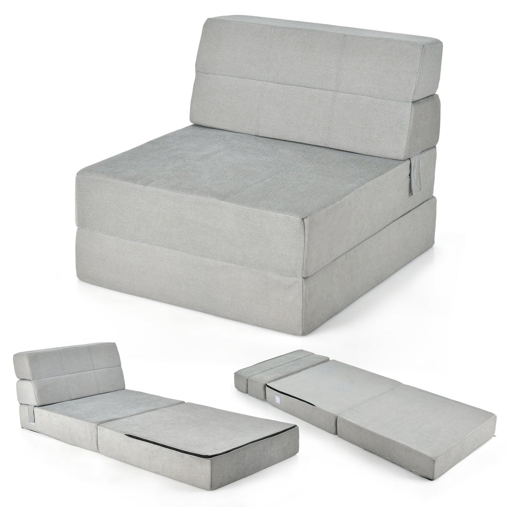 Grey Convertible Sleeper Chair K2730