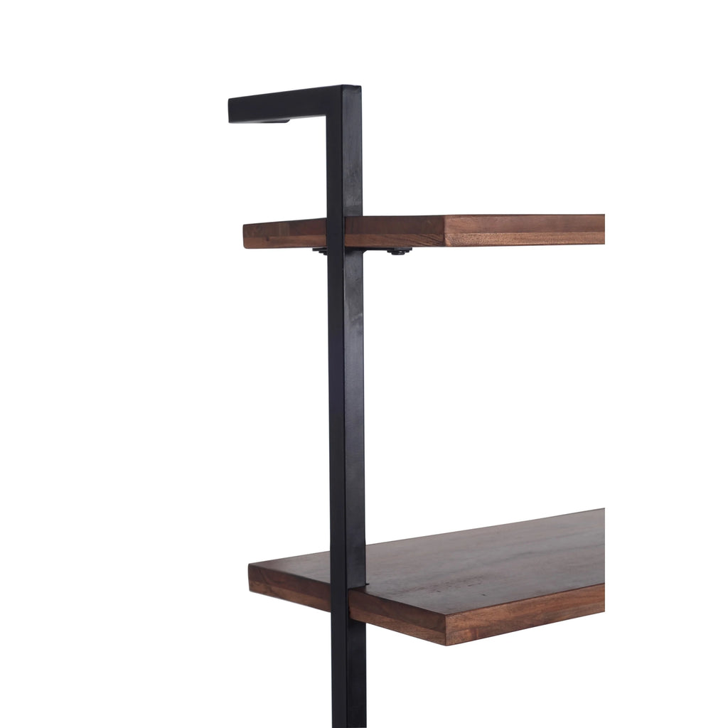 3 Tier Mango Wood Ladder Wall Shelf U846