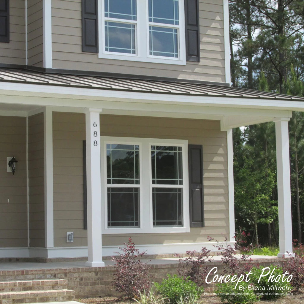 Gloss White Square Aluminum Column with Capital & Base Y966