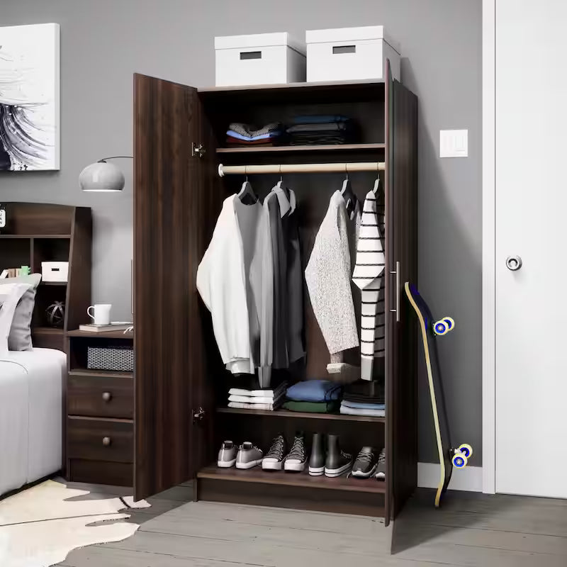 Wood Freestanding Garage Cabinet in Espresso F423106