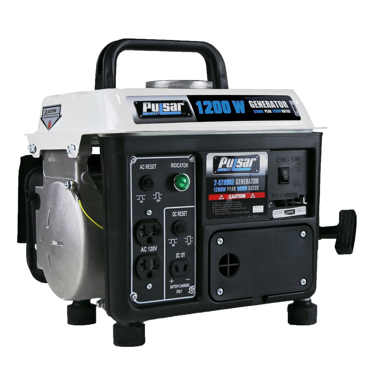 1200 Peak Watt 900 Running Watt Portable 2-Cycle Gas Powered Generator L694