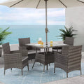 5 Piece Outdoor Wicker Patio Dining Set B146