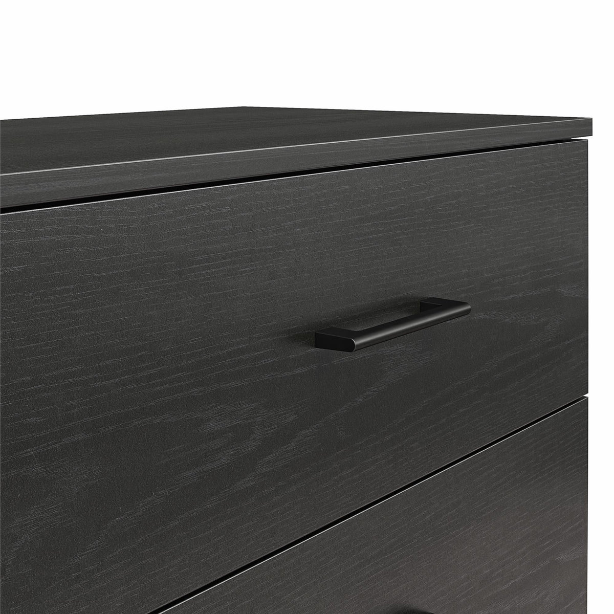 Black Oak 6 Drawer Wide Dresser D289