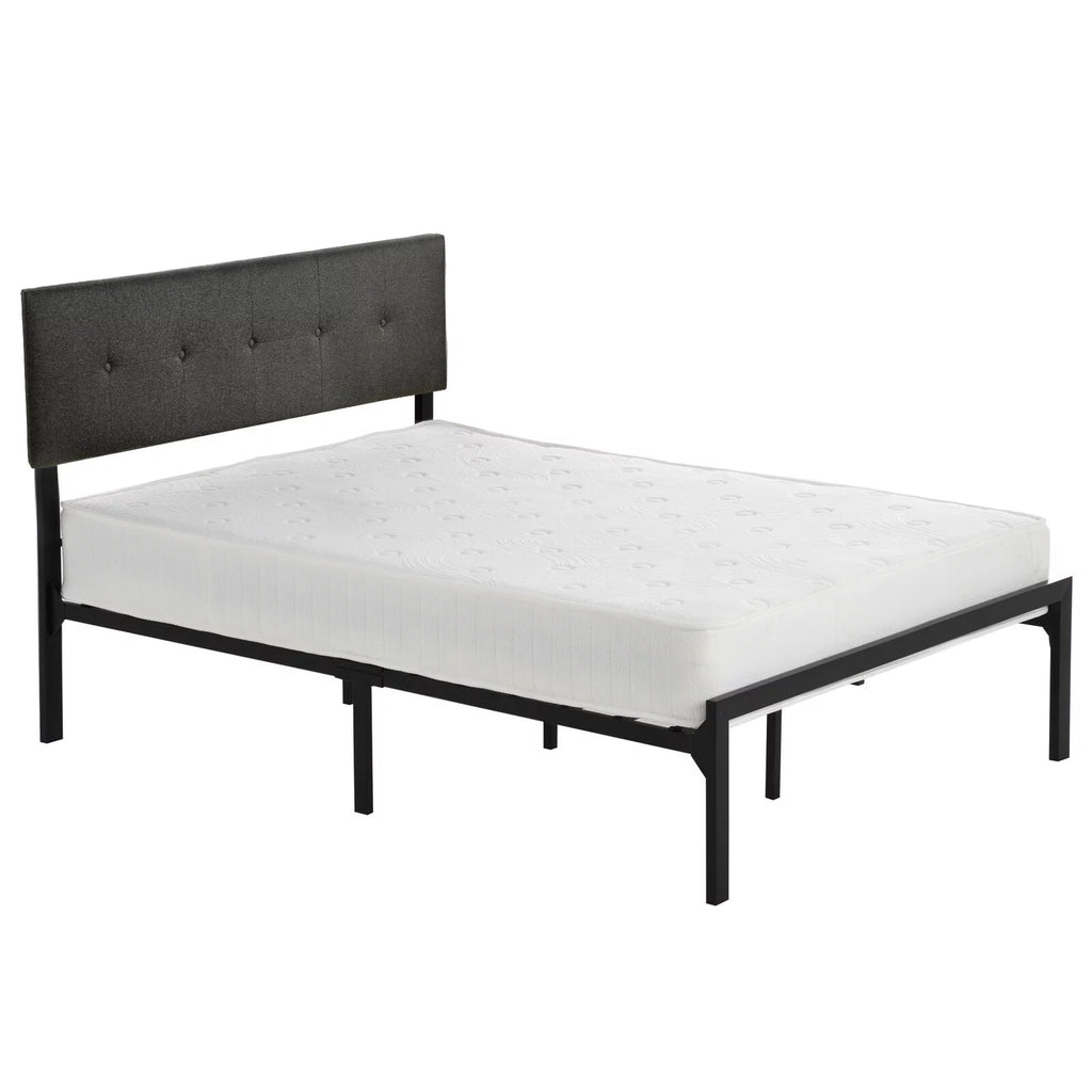 Queen Upholstered Platform Bed Frame with Adjustable Headboard X637469