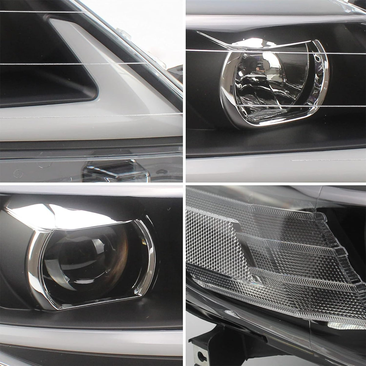 LED Projector Headlights with LED DRL & Halogen High Beam D66919