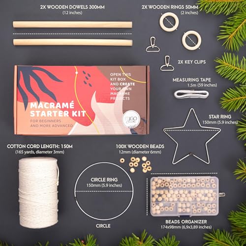 Macrame Kits for Adults Beginners with 112 Supplies and 7 Projects Book M2196