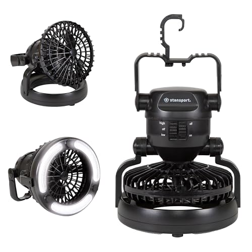 Black Camping Lantern with Fan U201428