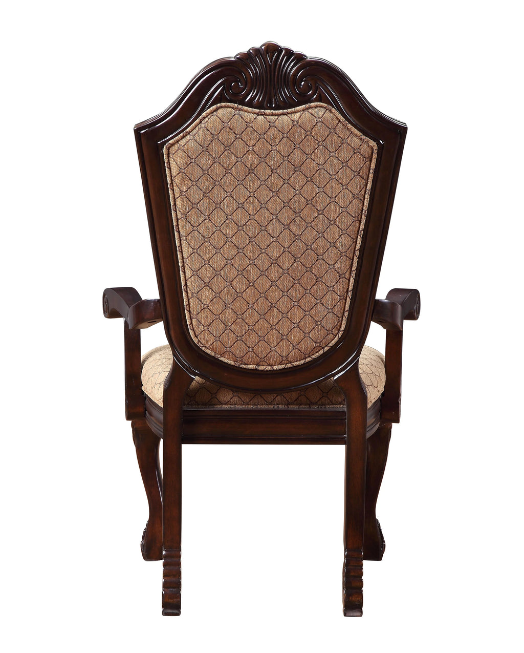 Arm Chair Set-2 Espresso Fabric F8746