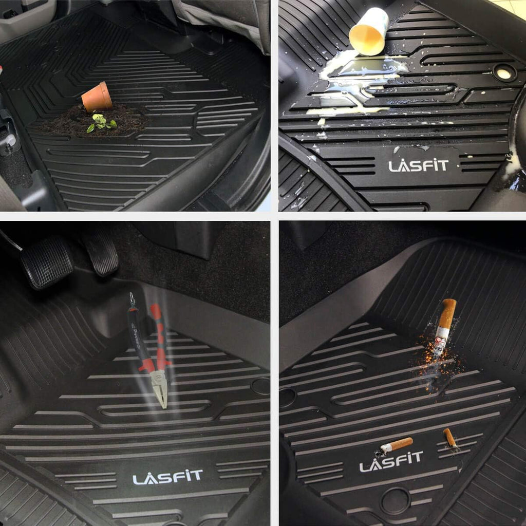 All Weather TPE Car Floor Mats Front and Rear 2 Rows Set A78465