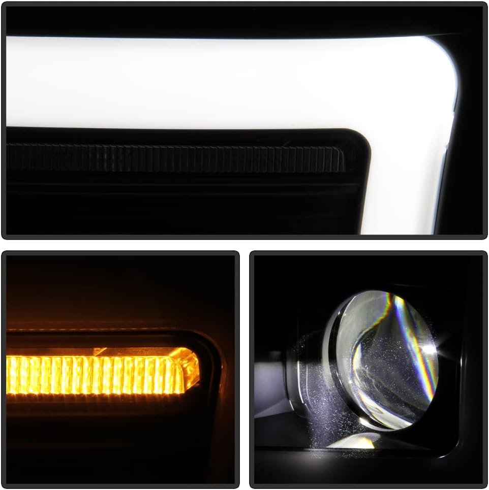 Black LED Projector Headlights V3910