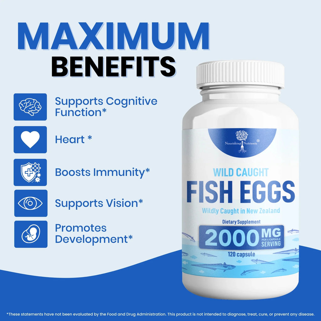 Wild Caught Fish Eggs Omega 3-6-9 120 Capsules J583