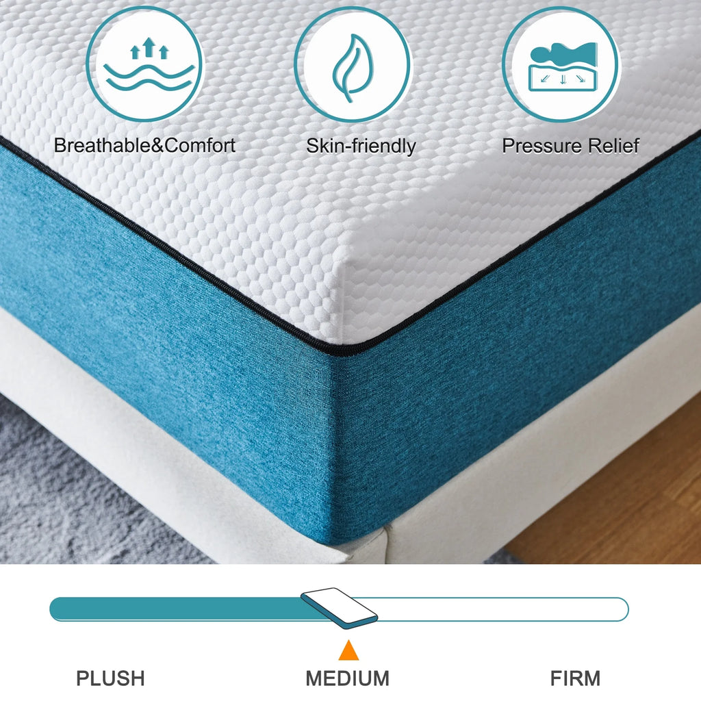 Queen 10 Medium Gel Memory Foam Mattress Q17491