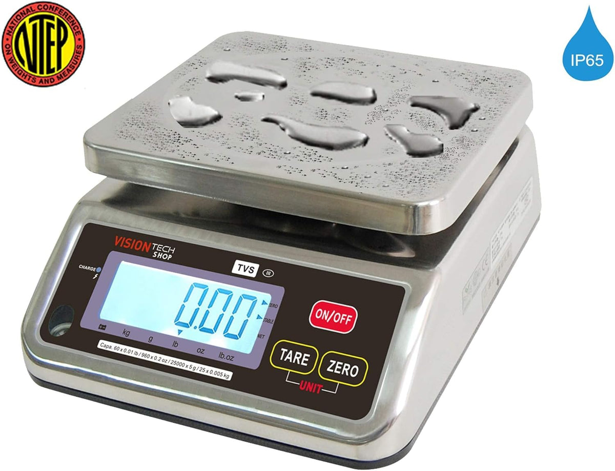 Stainless Steel Washdown Scale, 30lb Capacity W213