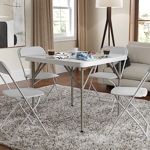 White Plastic Folding Event Table E5518