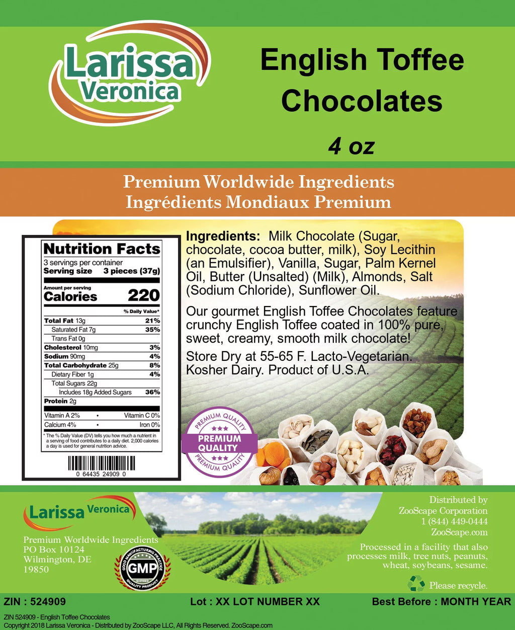 English Toffee Chocolates 4 oz 2-Pack U93622