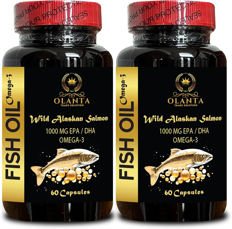 Natural Burpless Fish Oil Capsules Omega 3 Supplement 120 Softgels W73706