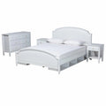 White Finished Wood Full Size 4-Piece Bedroom Set I39840
