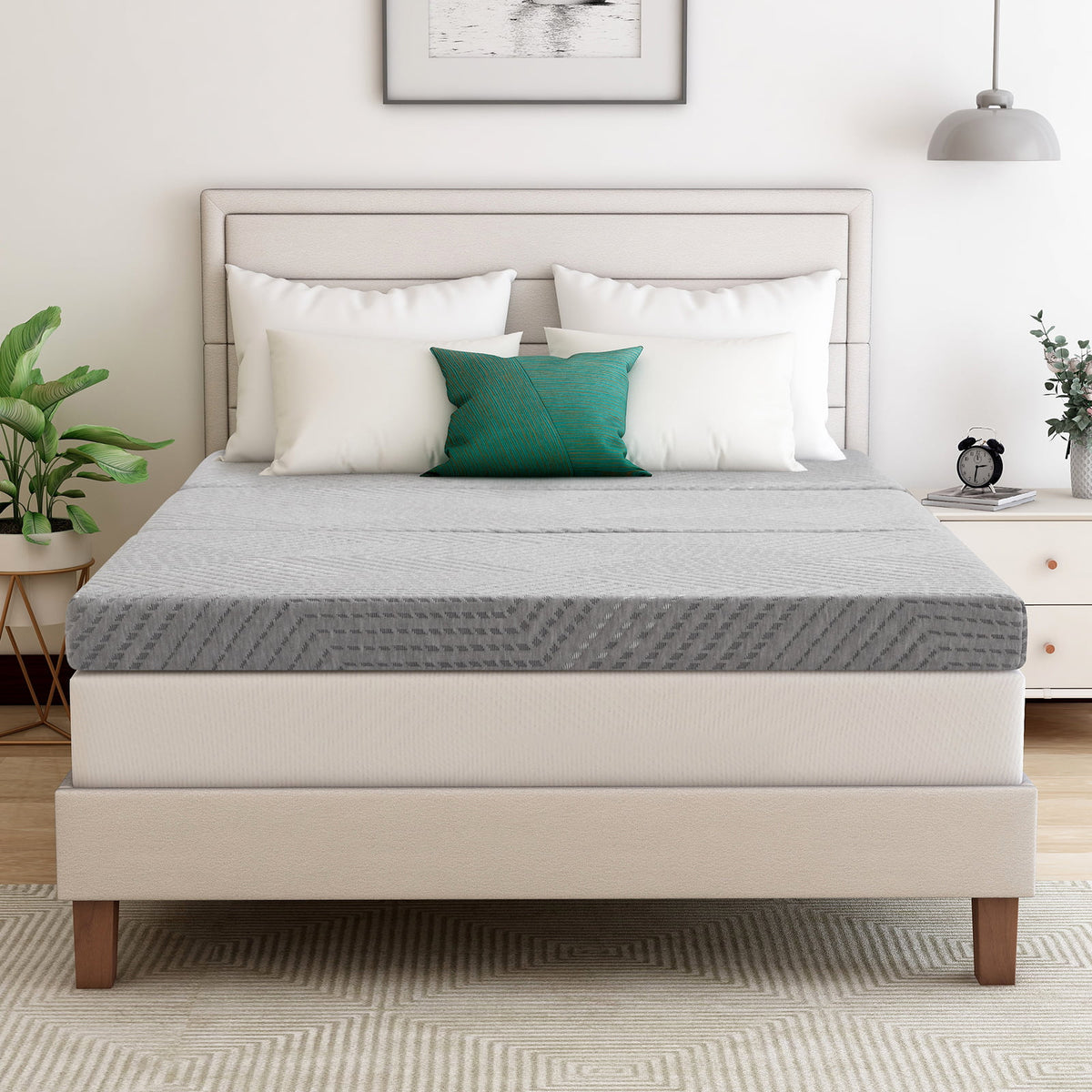 4 inch Tri Fold Memory Foam Mattress with Washable Cover H583593