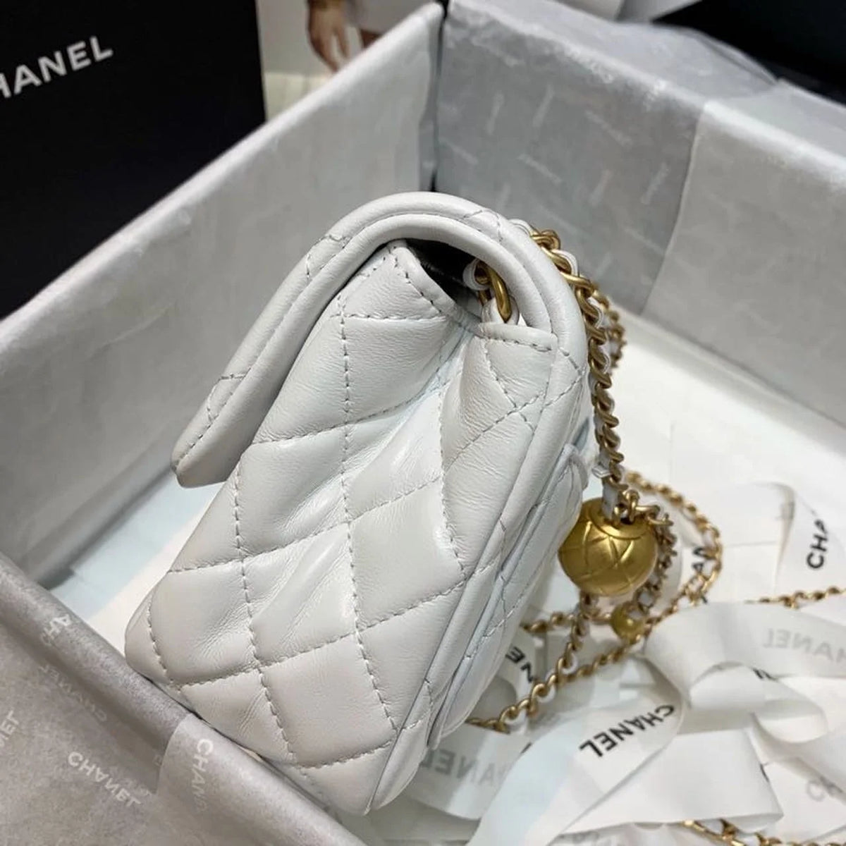 White Mini Flap Bag R622288
