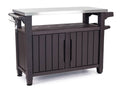 Portable Outdoor Table and Storage Cabinet with Accessory Hooks P613
