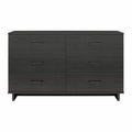 Black Oak 6 Drawer Wide Dresser D289