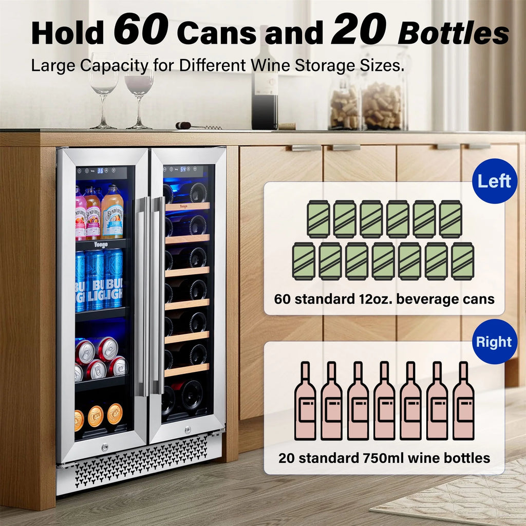 24 Inch Dual Zone Wine and Beverage Refrigerator E45730